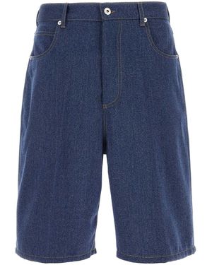 Bottega Veneta Denim Bermuda Shorts - Blue