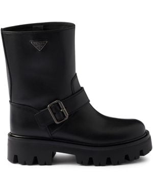 Prada Leather Boots - Black