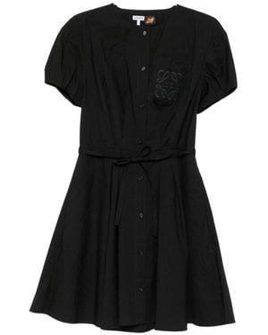 Loewe Cotton Short Dress - Black