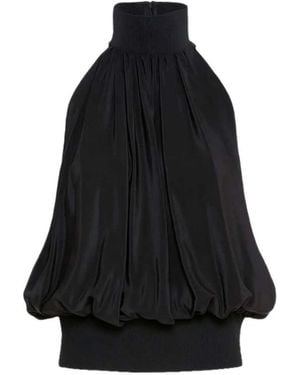 Sportmax Silk Halter-Neck Top - Black