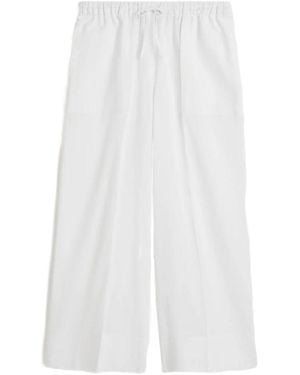 TOTEME Linen And Cotton Blend Pants - White