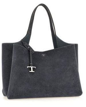 Tod's Medium Apa Double Handle Bag With Pendant - Black