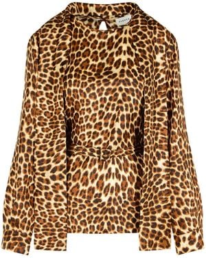 P.A.R.O.S.H. Animlier Silk Blouse - Brown