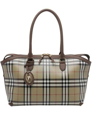 Burberry Small Check Tote Bag - Metallic