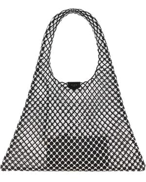 Alaïa Two-Tone Mesh One Piece Shopping Bag - White