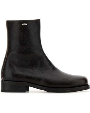 Our Legacy Dark Leather Camion Boots - Black