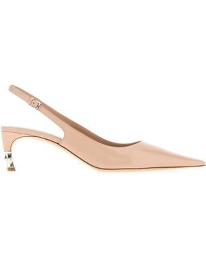 Gucci Leather Castello Pumps - Natural