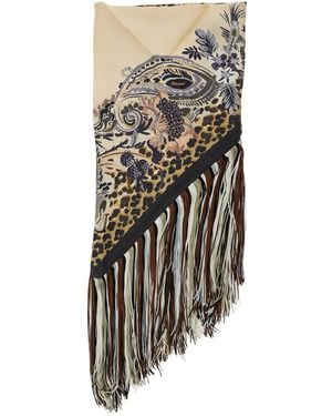 Etro Scarf With Fringed Edge Details - White