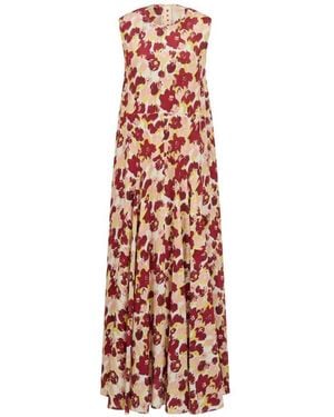 Marni Pleated Floral Dress - White