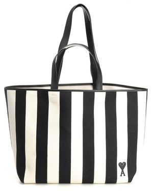 Ami Paris Ami Ami De Coeur Shopping Bag - White