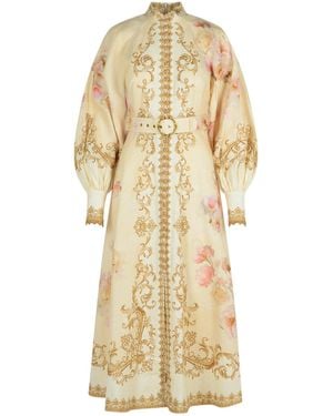 Zimmermann Cream Linen Dress - Natural