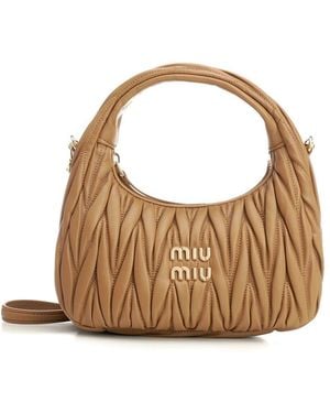 Miu Miu "Wander" Hobo Bag - Brown