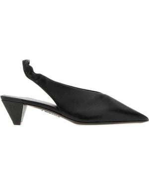 Loewe Leather Origami Cubic Pumps - Black