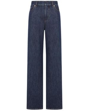 Fendi Long Dark Denim Jeans - Blue