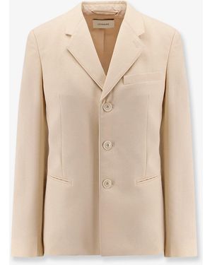 Lemaire Single-Breasted Wool And Viscose Blazer - Natural