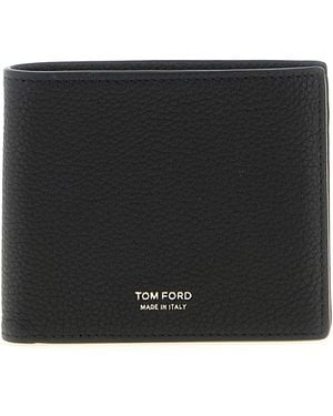 Tom Ford Logo Solid Wallet - Black