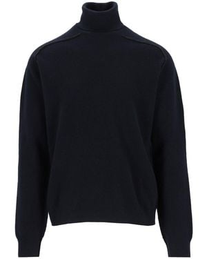 Maison Margiela High Neck Sweater - Blue