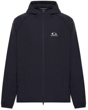 Balenciaga Technical Fabric Zip-Up Jacket - Blue