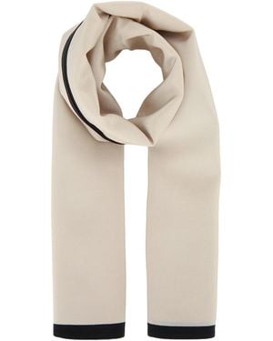 TOTEME Centered Monogram Silk Scarf - Natural