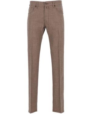 Jacob Cohen "Bard" Slim-Fit Virgin Wool Pants - Gray