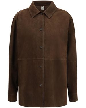 TOTEME Suede Shirt Jacket - Brown