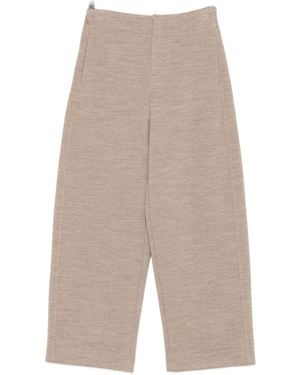 Max Mara Wool And Cotton Pants - Natural