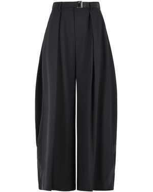 Sacai 'Suiting' Wool Blend Pants - Blue