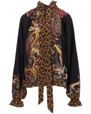 Etro Animal Print Shirt - Black
