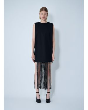 Sportmax Finnici Fringe Midi Dress - Blue