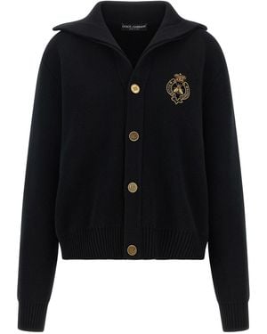 Dolce & Gabbana Embroidery Cardigan - Black