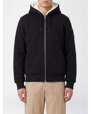 Moose Knuckles Cotton-Blend Hooded Zip-Up Sweatshirt With Kangaroo Pocket - Black