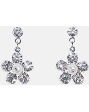 Simone Rocha Mini Daisy Drop Earrings - Blue