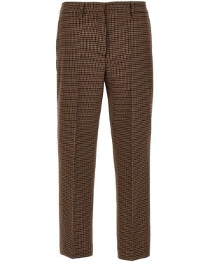 Prada Virgin Wool Casual Pants - Brown