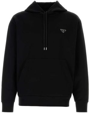 Prada Cotton Blend Sweatshirt - Black