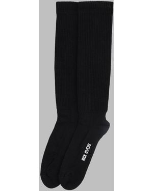 Rick Owens Statement Ribbed Socks - Black