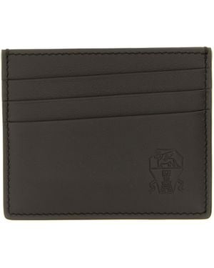 Brunello Cucinelli Logo Card Holder - Black