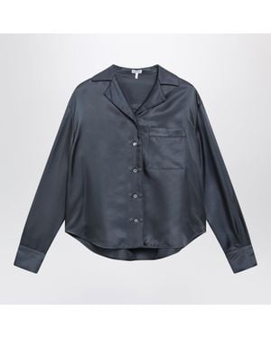 Loewe Dark Silk Twill Pajama Shirt - Blue