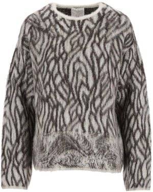 forte_forte Forte_Forte "Heron Plumes" T-Shirt - Gray