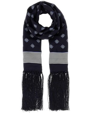 Bode Printed Silk Scarf - Black