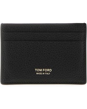 Tom Ford Leather Card Holder - Black