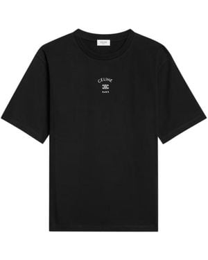 Celine Soft Cotton Jersey T-Shirt - Black