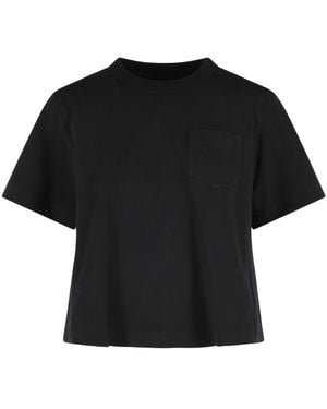 Sacai Cotton T-Shirt - Black