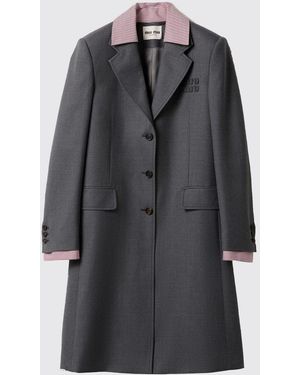 Miu Miu Coat Charcoal - Gray