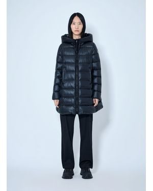 Moncler Suyenne Long Parka Jacket - Blue