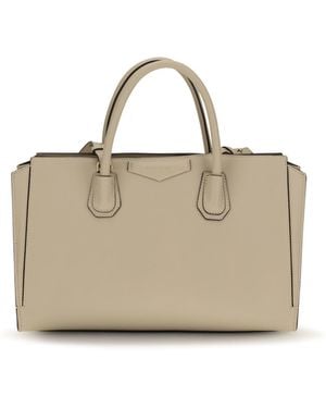 Givenchy Small Antigona Catchall Glossy Grained Leather Handbag - Natural