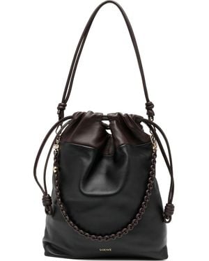 Loewe Flamenco Purse Leather Tote - Black