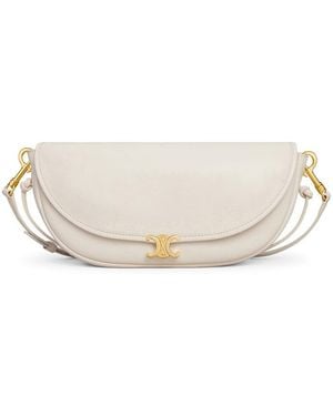 Celine Triomphe Small Crescent Soft Bag - Natural