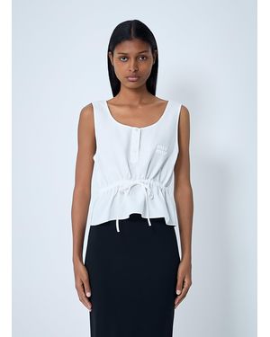 Miu Miu Sleeveless and tank tops for Women | Online Sale up to 34