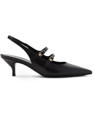 Celine Double Straps Mules - Black