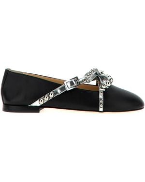 Mach & Mach Mach & Mach 'Crystal Studs' Ballet Flats - Black